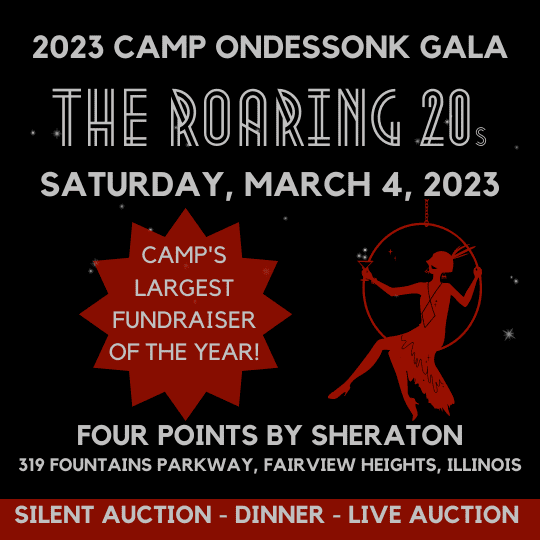 Camp fundraiser gala with roaring 20s theme.
