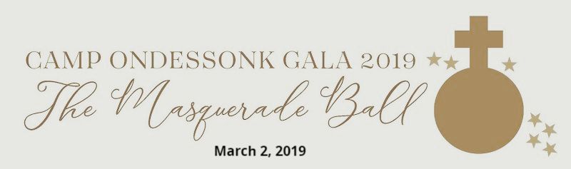 Camp Ondessonk Gala 2019 masquerade ball banner