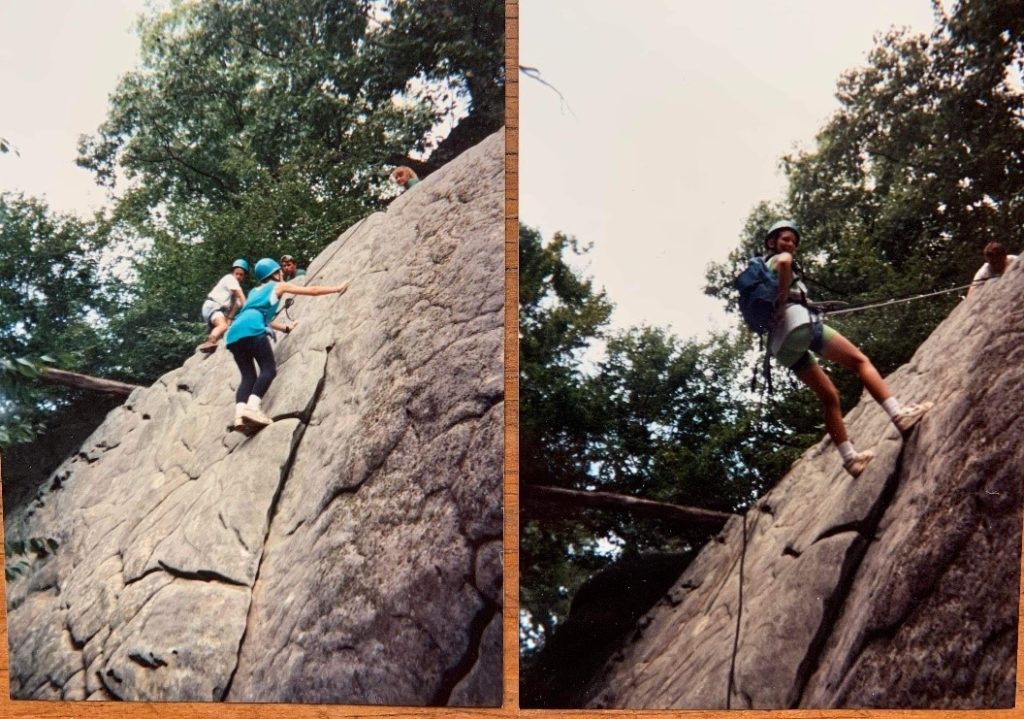 Adventure Specialty Camp and Trekking Specialty Camp – Summer 1992 Camp Ondessonk campers rappel