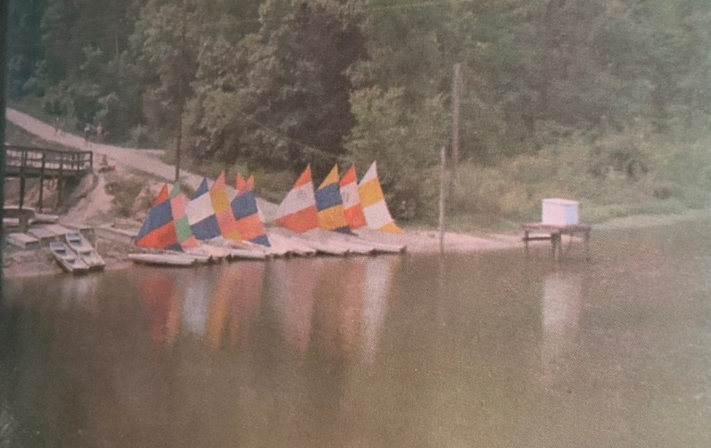 Sailing at Camp Ondessonk Sail boats on the dock
