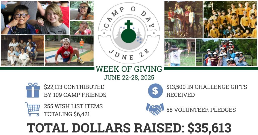 Camp Friends Rally for the 5th Annual Camp O Day Giving Week