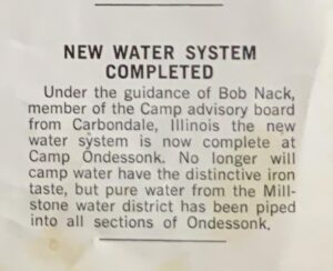 New Camp Ondessonk water system complete.