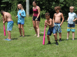 'Failing to plan is planning to fail': Teen OWLs think through facilitating fun. OWL participant working with Mini Campers at Camp Ondessonk. O.W.L.