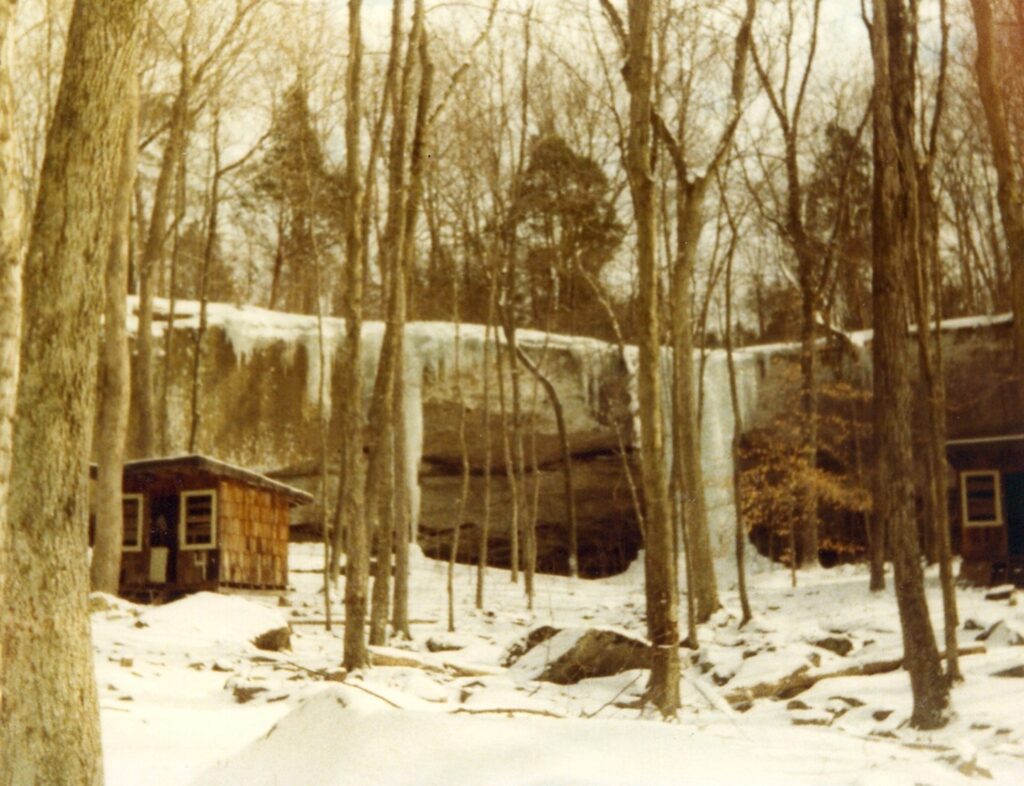 Family Camp’s Evolution to Labor Day Friends Weekend. Vintage photo of Chabanel at Camp Ondessonk during the winter.
