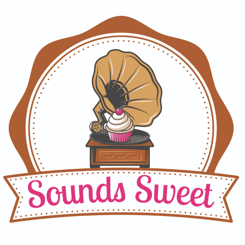 Here's an alt tag for the image: Sweet cupcake on vintage gramophone.