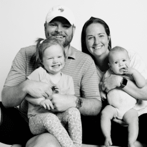 Happy family portrait, parents and two kids.