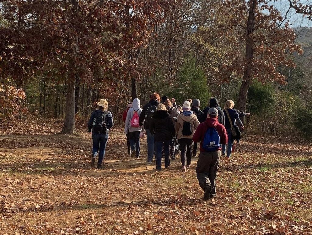 From Camp Ondessonk to Herscher High: The Journey of Kyle Schrage.  Students taking a hike at Camp Ondessonk