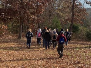 From Camp Ondessonk to Herscher High: The Journey of Kyle Schrage. Students taking a hike at Camp Ondessonk