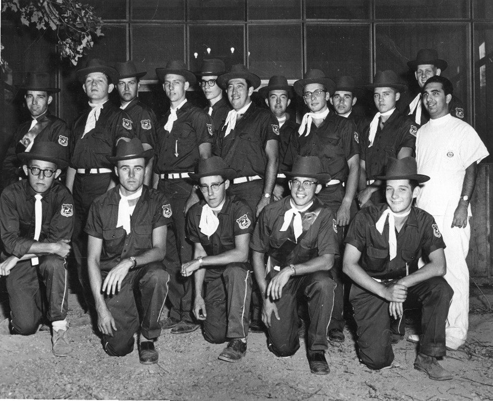 Camp Ondessonk’s first Boys’ Staff – Larry Garner top row, third from left.