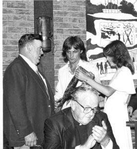 Group at ceremony, receiving award.