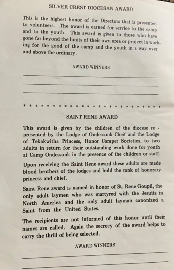 Going to the Gala Silver Crest Award Winners Camp Ondessonk