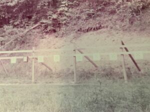 Shooting range with target stands.