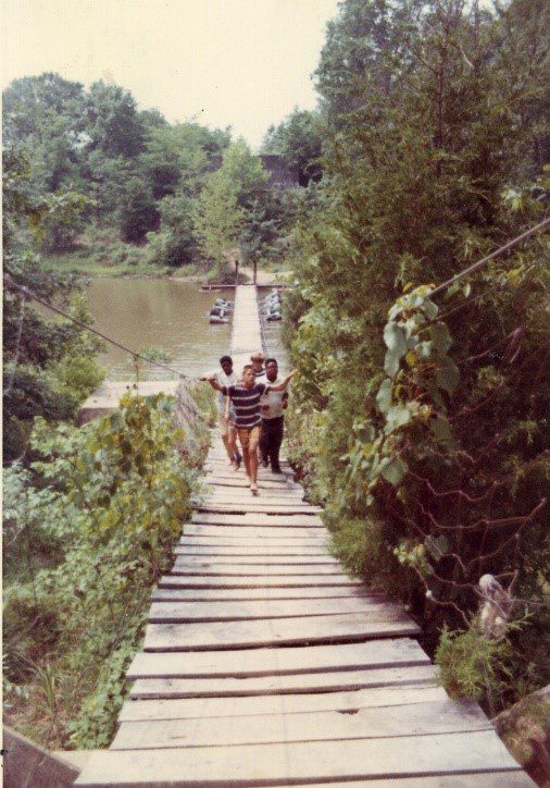 The Floating Bridge at Camp Ondessonk