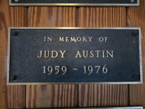 In memory of Judy Austin, 1959-1976