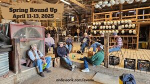 Spring Round Up in a barn with people.