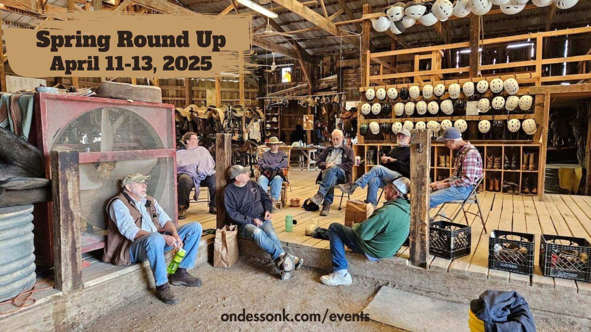 Spring Round Up in a barn with people.