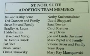 St. Noel Suite Adoption Team Members list.
