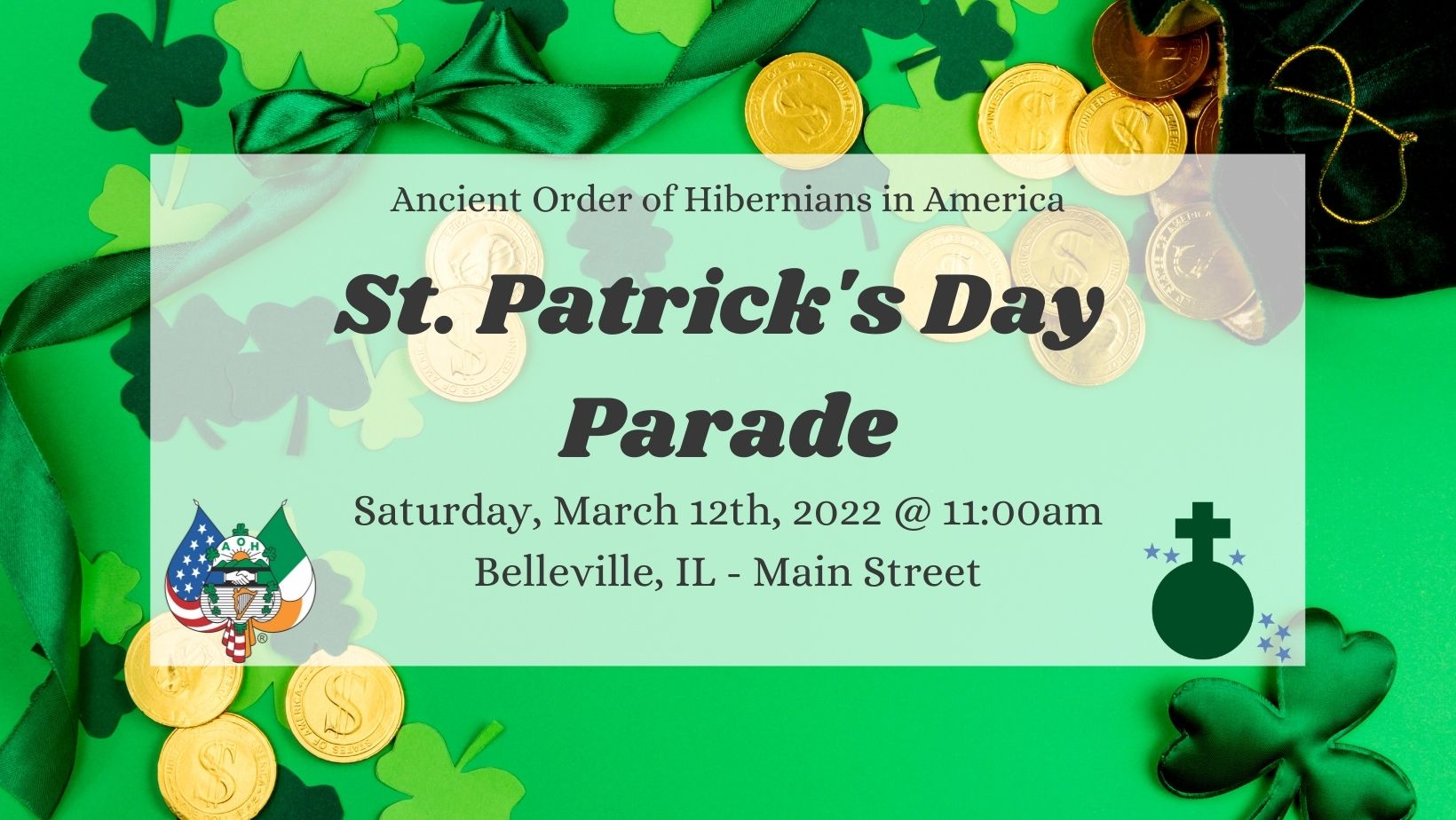 St patrick's day parade flyer.