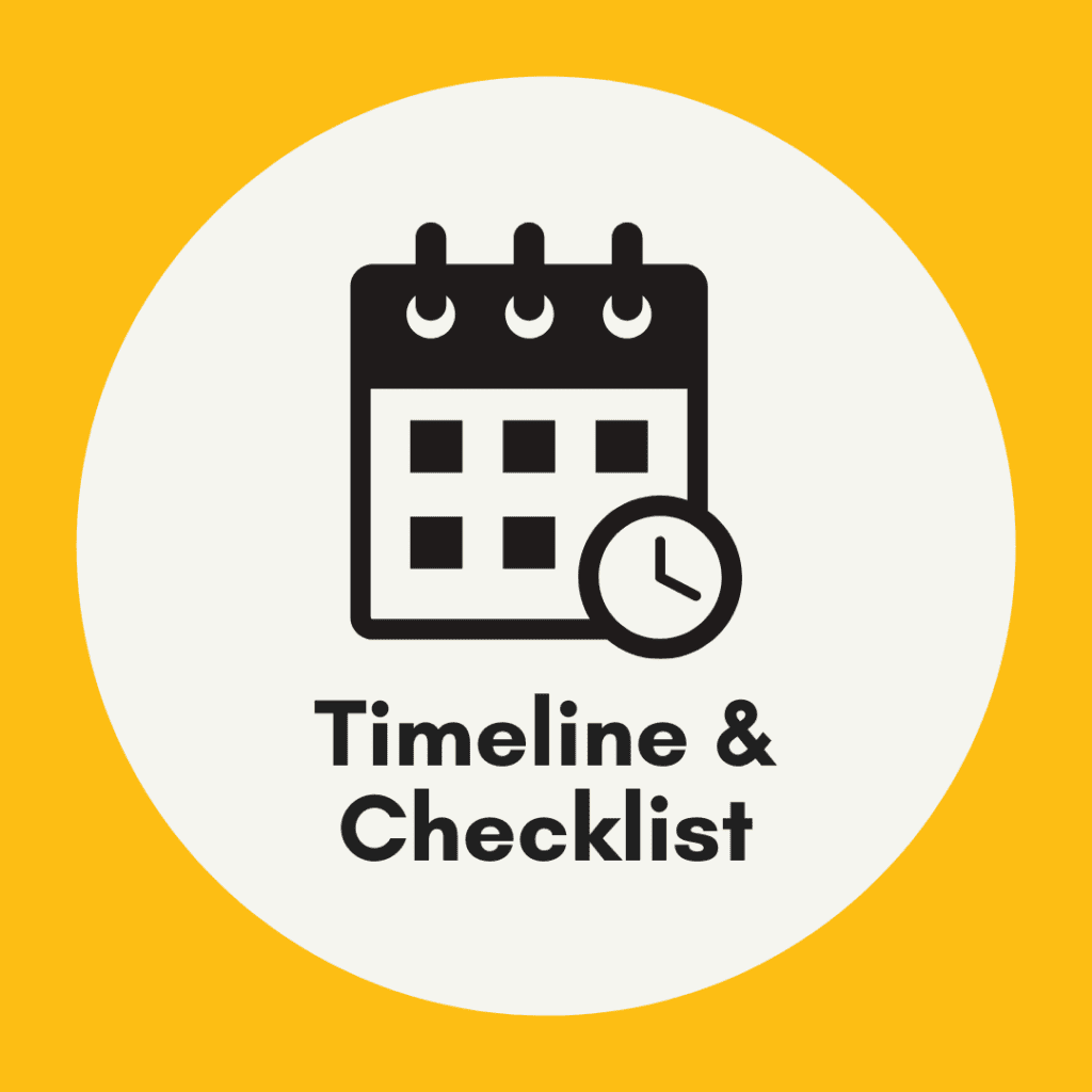 Timeline and checklist icon for Parent Resources.