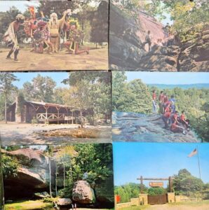 Postcards of a summer camp in the woods.