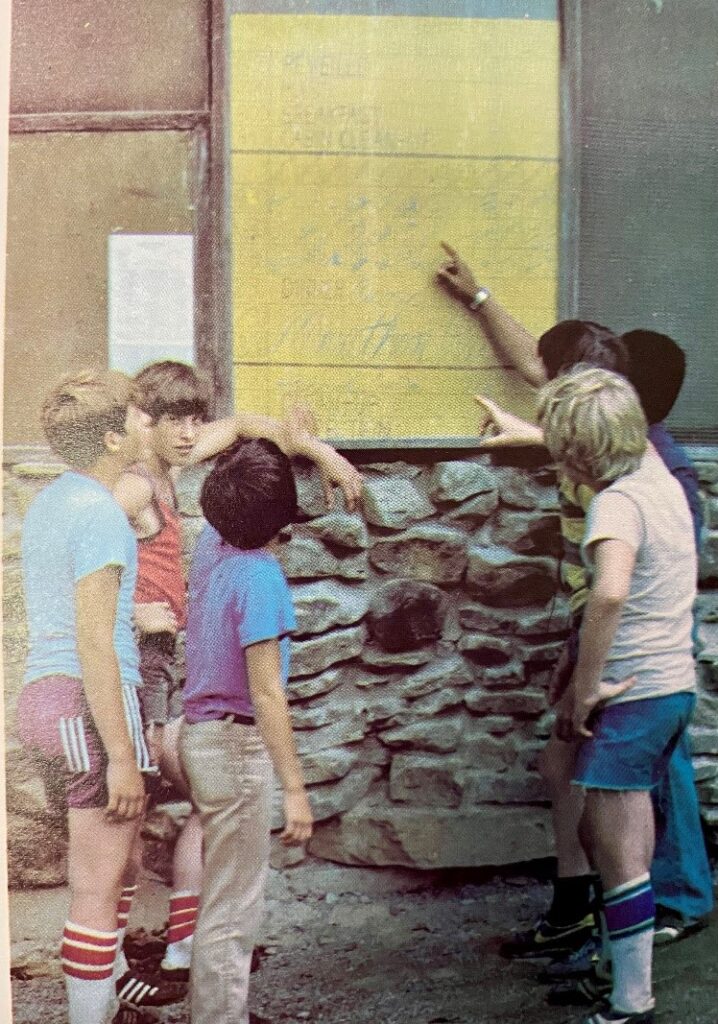 Travel Back in Time To 1973.  Campers reviewing a map