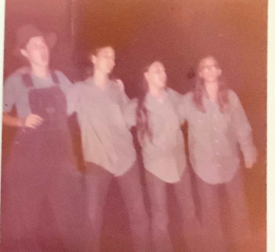 Travel Back in Time To 1973.  Counselors participating in a skit.
