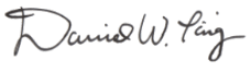 Cursive handwritten signature on black background.